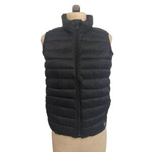 Gap Kids Large Black Lightweight Puffer Vest With Primaloft Upcycled Sustainable